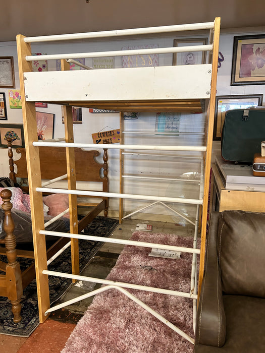 Twin size metal loft platform bed 34205