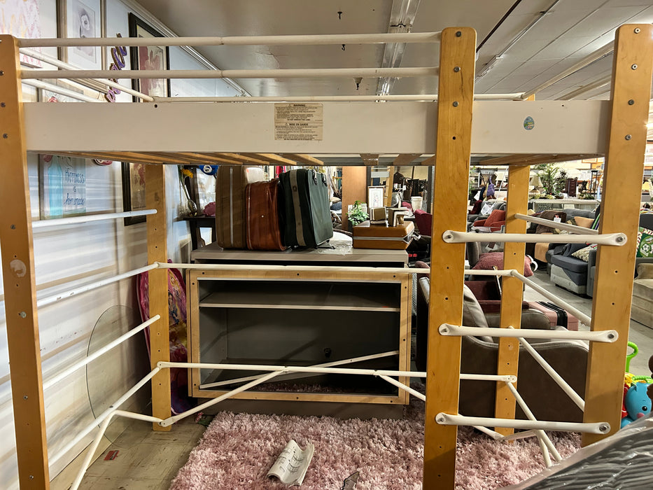 Twin size metal loft platform bed 34205