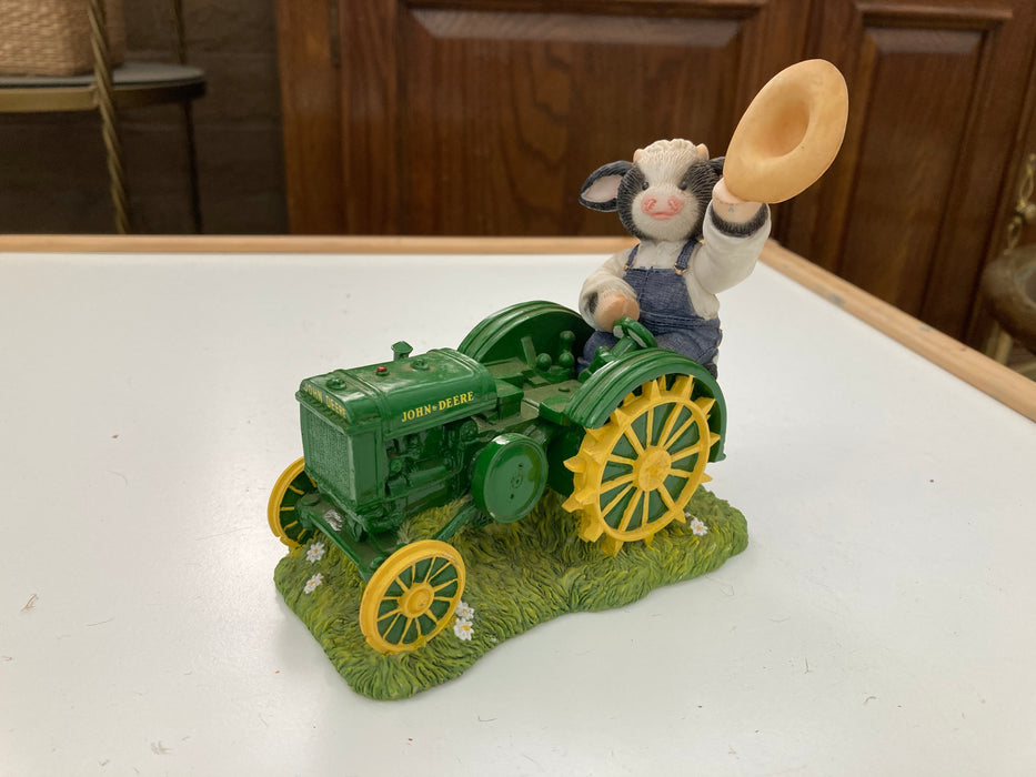 Mary Moo Moos John Deere tractor figurine decor 32300
