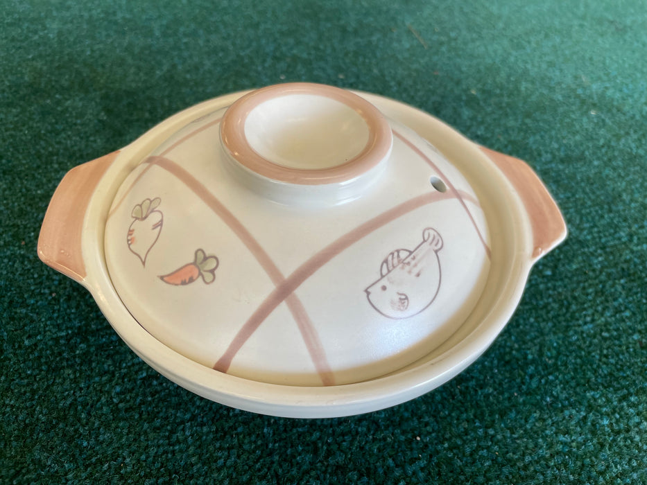 Ceramic Japanese round steam casserole dish 32330