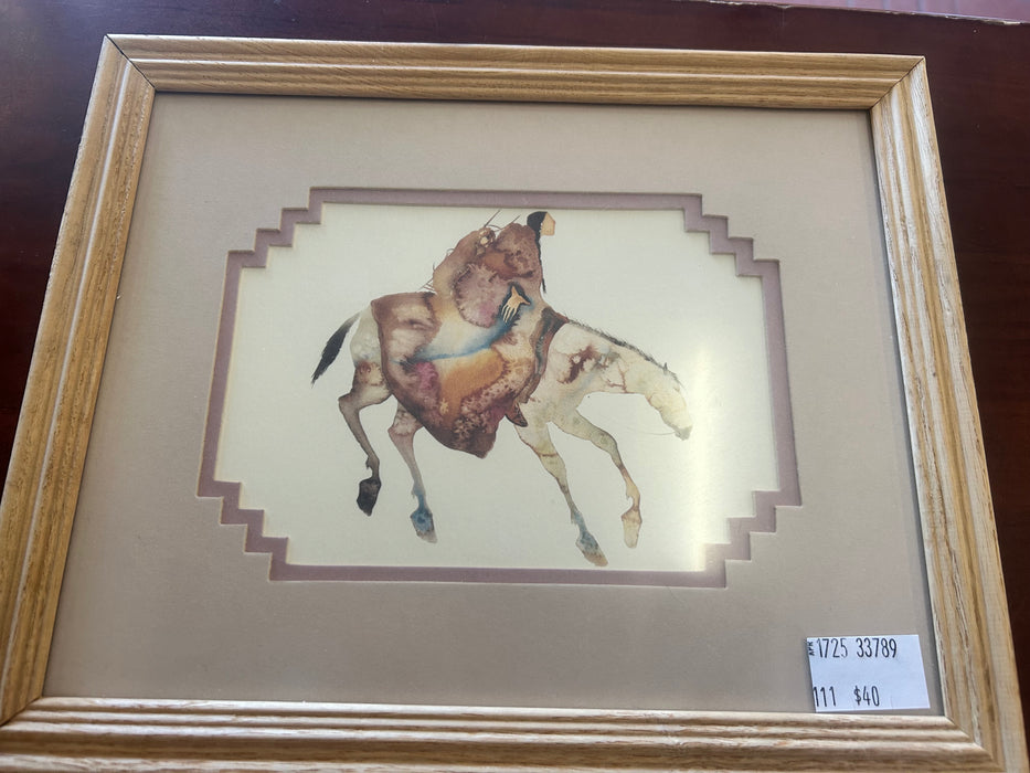 Carol Grigg Native American and horse painting 33789