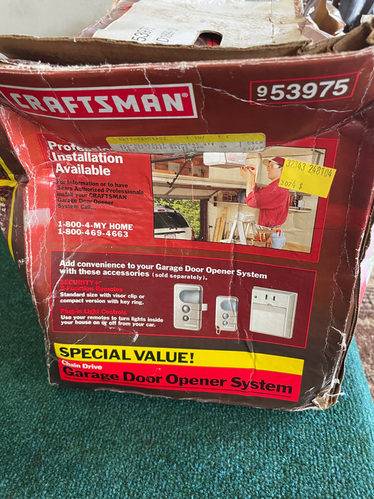 Craftsman Garage door opening system in box 32343