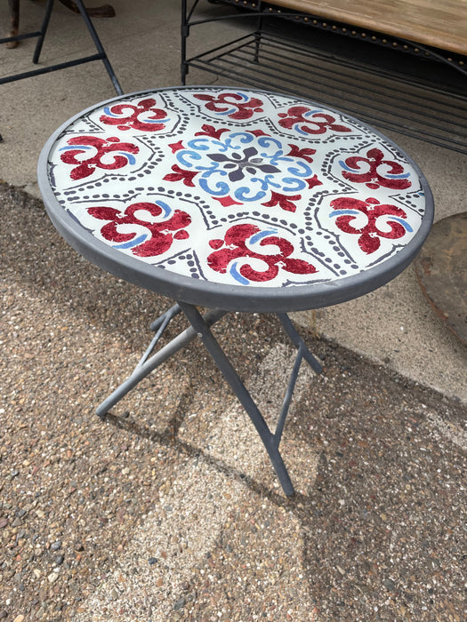 Backyard Expressions mosaic outdoor patio side end table 32355