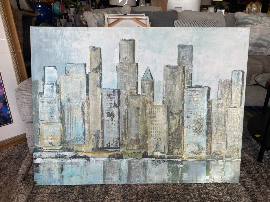 World Market city skyline gallery wrap picture 32805