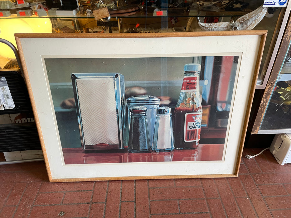 Still life of ketchup framed and matted print  32869