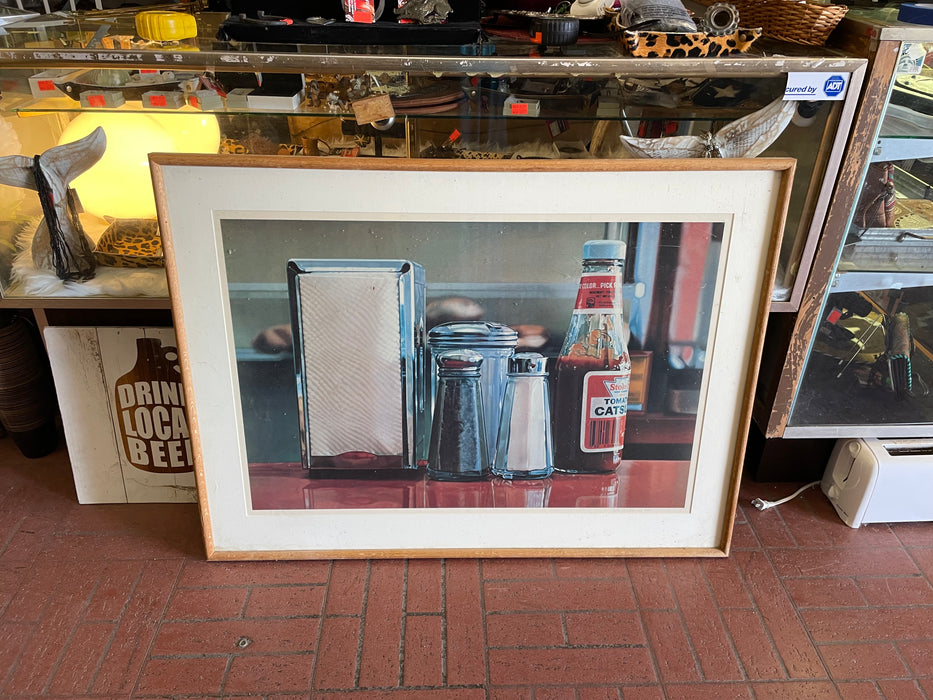 Still life of ketchup framed and matted print  32869