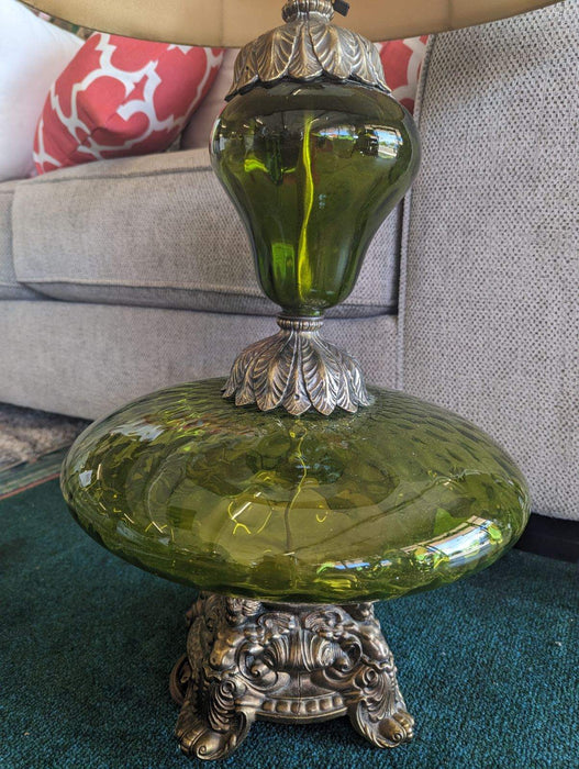 MCM green angel ornate lamp 32868