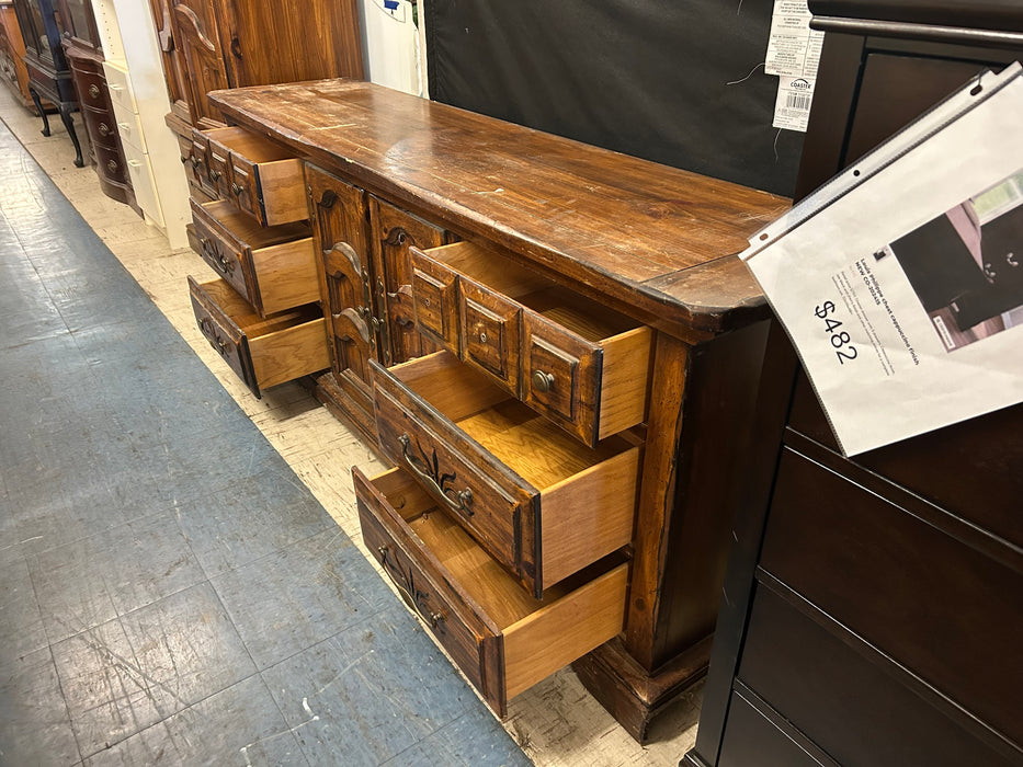 Wood 9 drawer dresser 34378