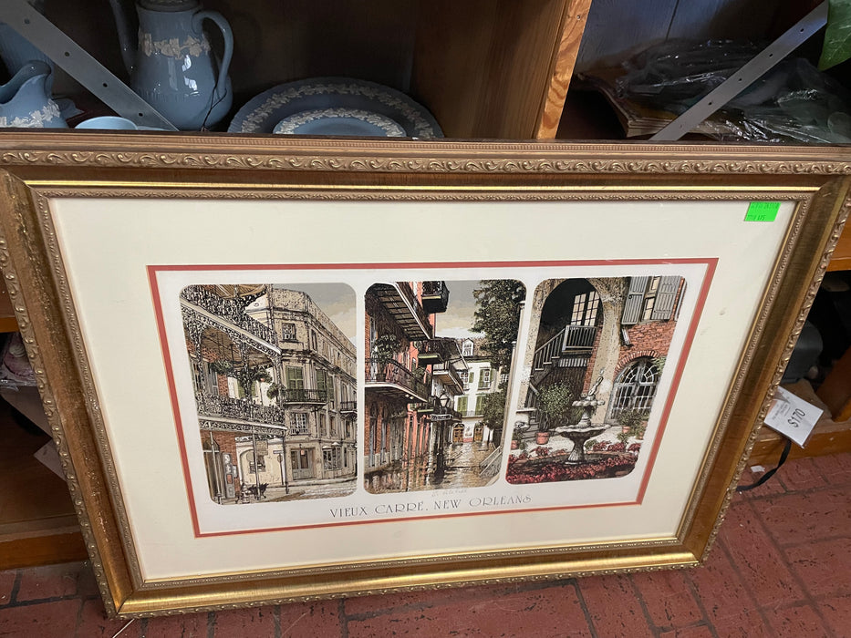 New Orleans Vieux Carre framed and matted picture 32916