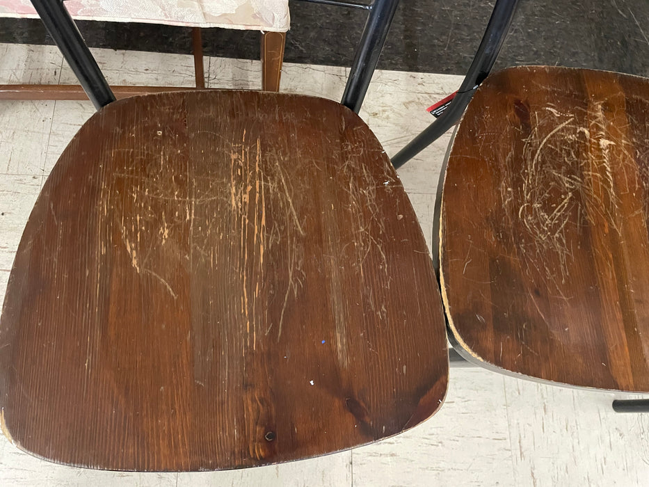 Wood/metal kitchen or dining chairs 31348