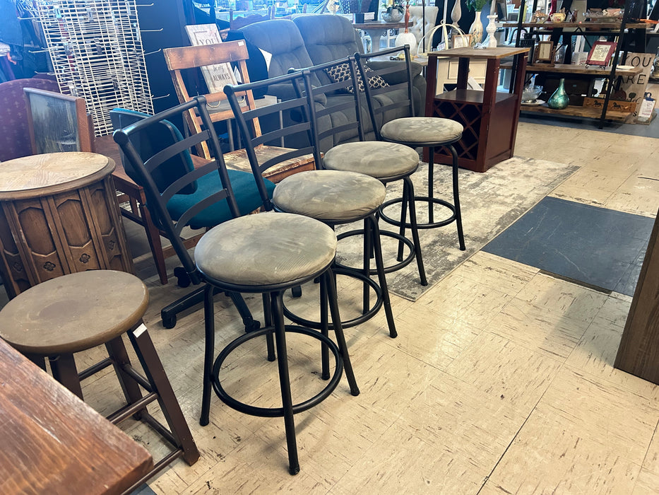 Metal upholstered barstools seat height 24 inches 33999