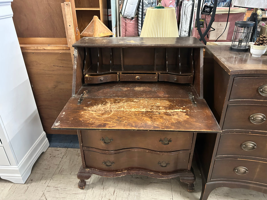 3 drawer small secretary desk 34004