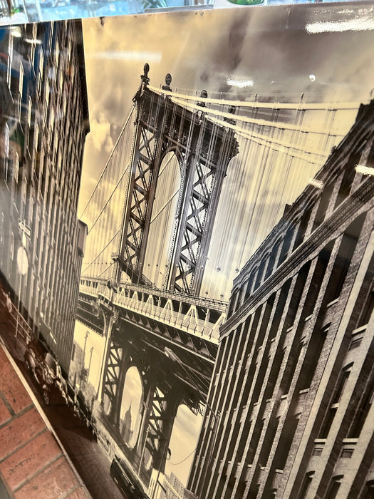 New York Brooklyn Bridge Black and white picture decor 34014