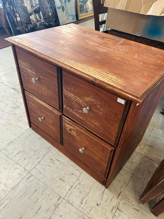 4 drawer square wooden filing cabinet 34009