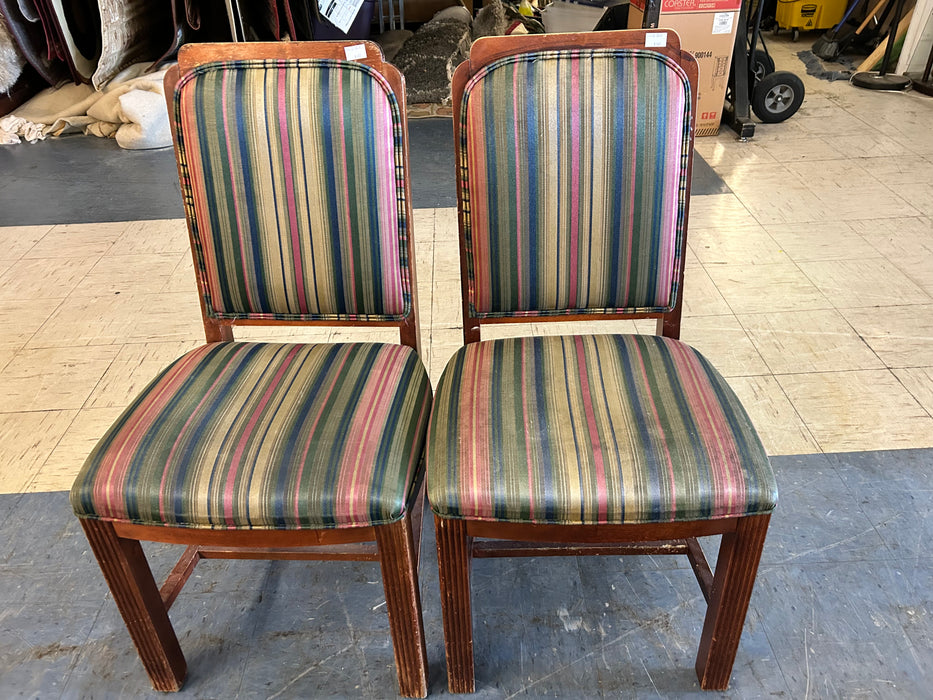Vintage striped dining chair 34018