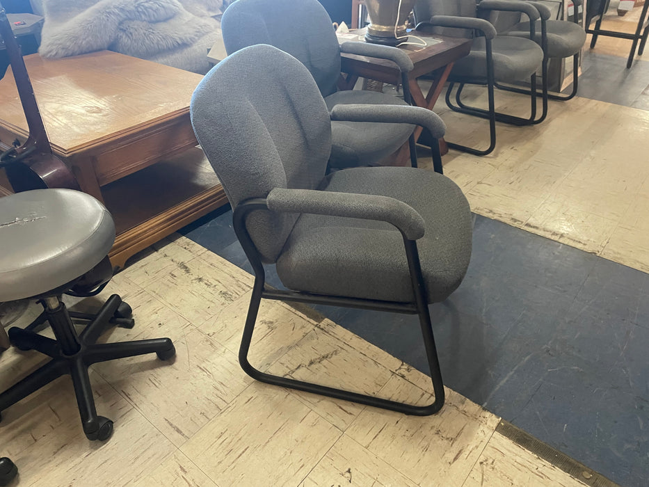 Gray upholstered office waiting room arm chairs 31682