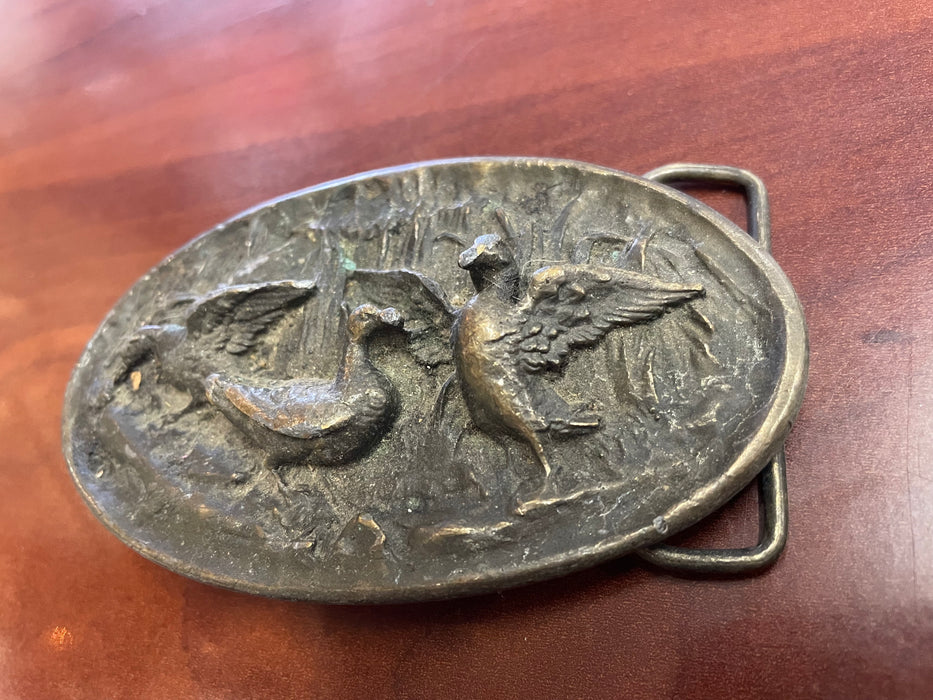 Vintage pheasant belt buckle 31722