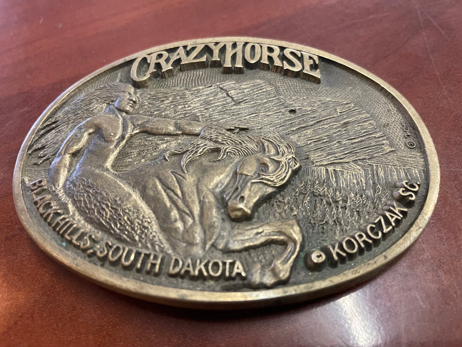 Crazyhorse Black Hills South Dakota belt buckle 31709