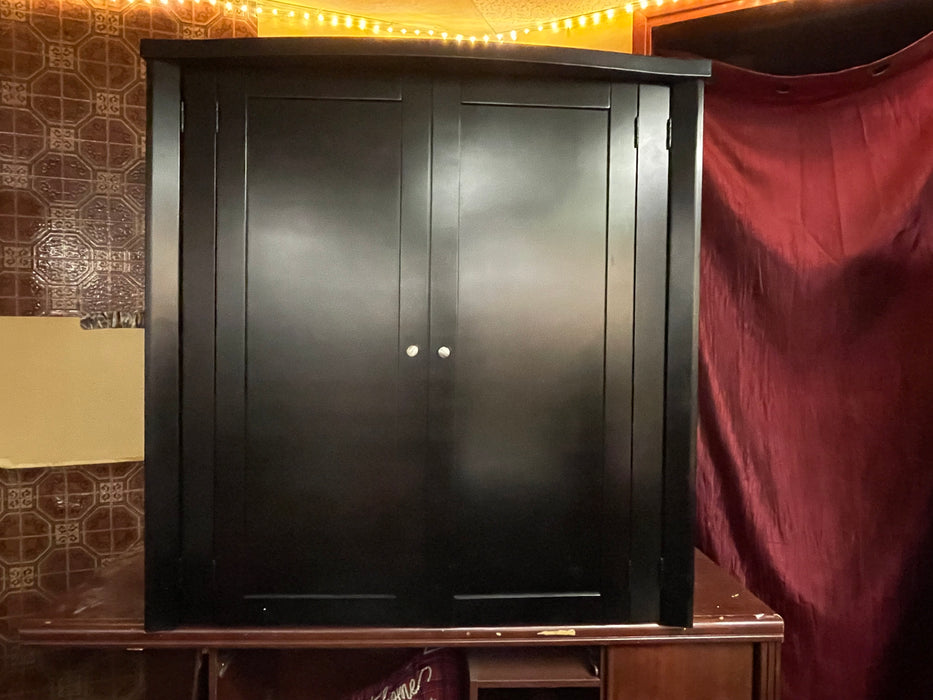 Black cabinet hutch TOP ONLY armoire 31700