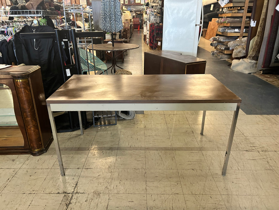 Wood top kitchen or dining table with metal legs 34039