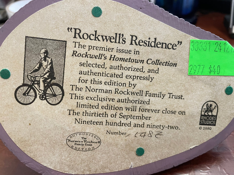 "Rockwell Residence" village figurine 33331