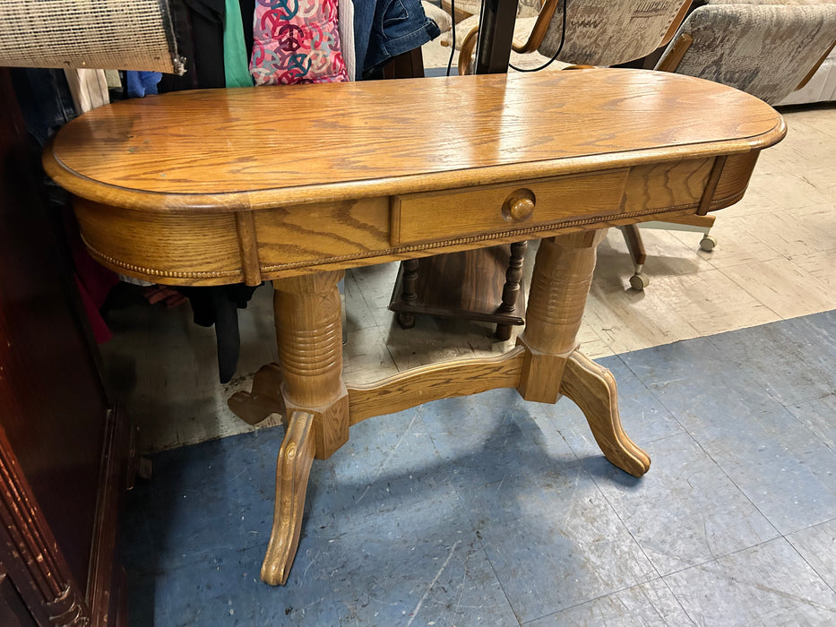 Wooden oak sofa couch console table 34054