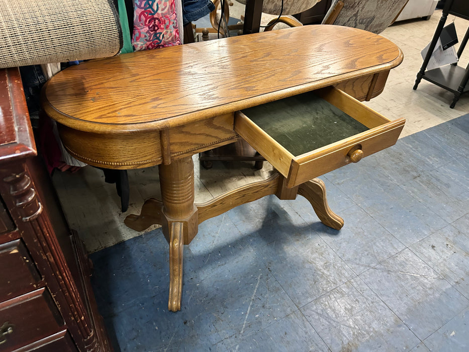 Wooden oak sofa couch console table 34054