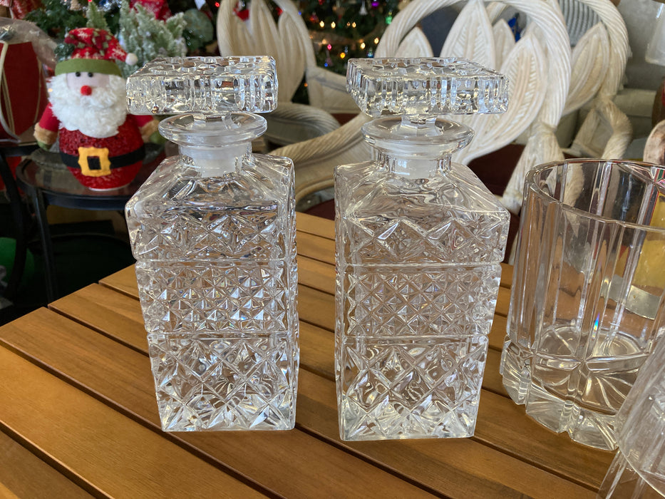 Crystal decanter with ice box set 31807