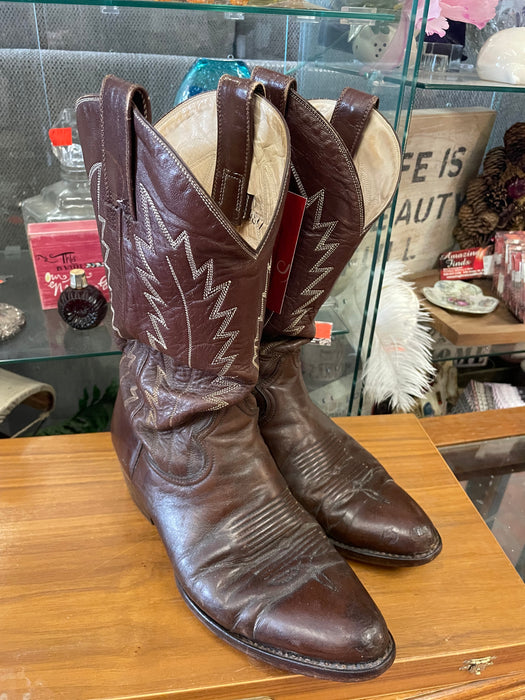 Dark brown Montana mens size 10D boots 31820