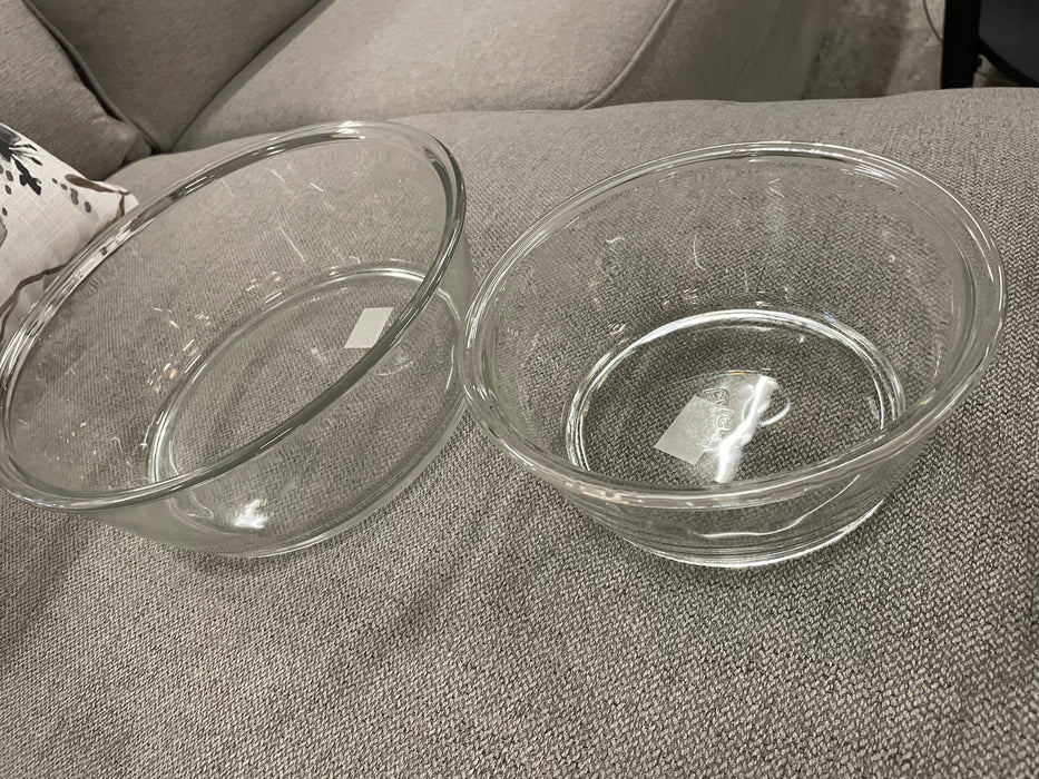 Clear glass Pyrex bowl 2pc set 31840