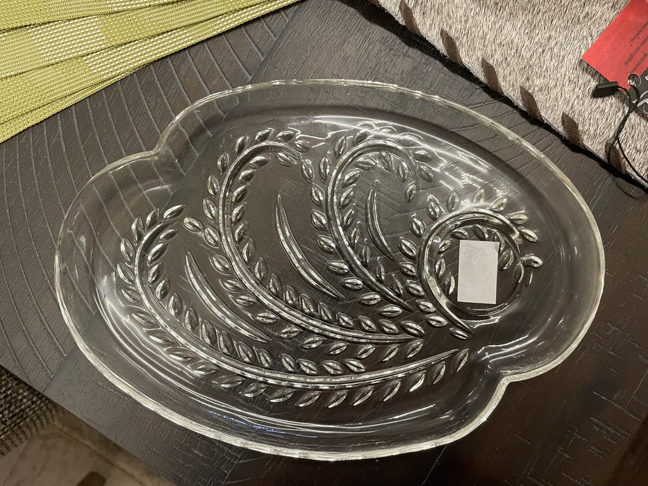 Vintage 1950's Federal glass snack tray 8pc set 33355