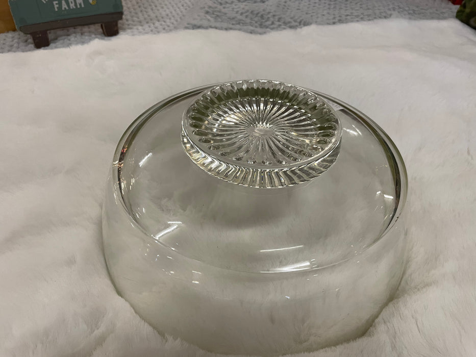 Vintage glass punch bowl 33356