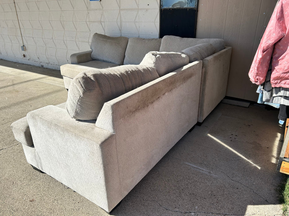 Tan sectional sofa couch 34161