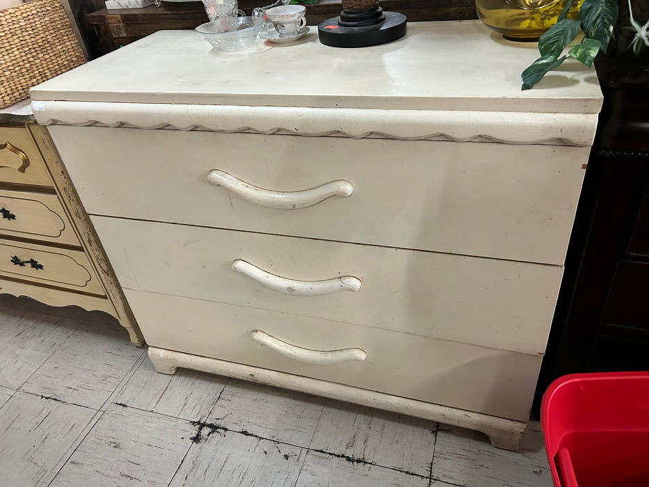 White 3 drawer chest dresser 33491