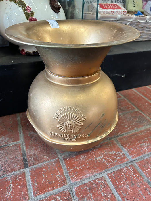 Vintage Redskin brass spittoon 33496