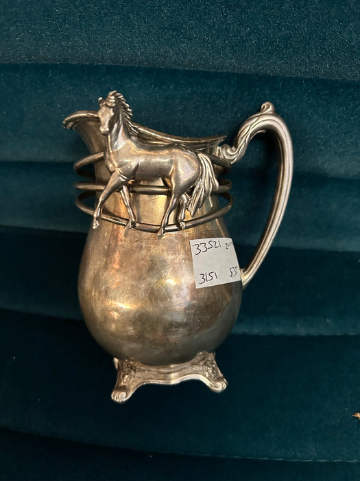 1881 Rogers silverplated horse cream pitcher 33521