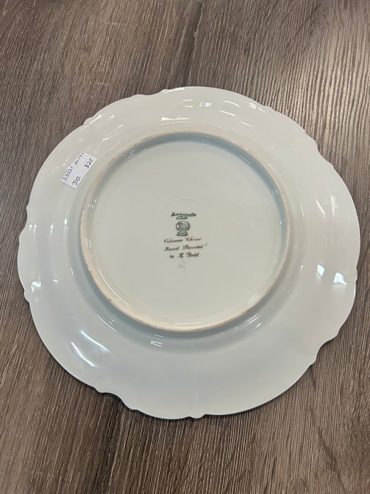 Hutschenreuther Selb handpainted black gold floral plate 33531