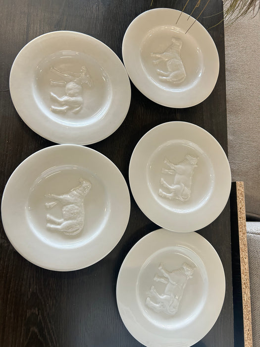 Set of 5 Bonjour salad plates 33529