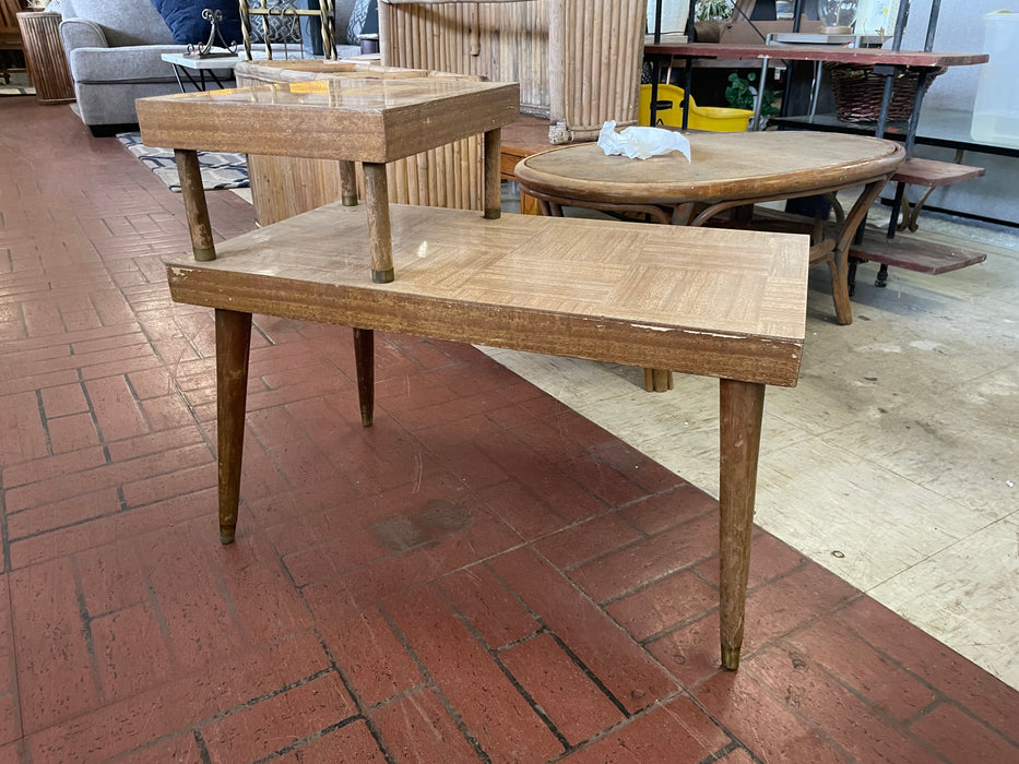 60's mid century 2 level end table 32080