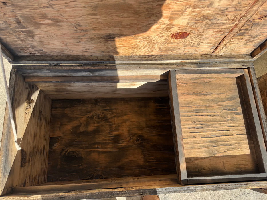 Sunsweet wooden storage hope chest with handles and sliding shelf 33548