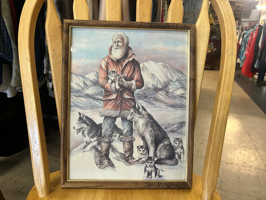 1981 Doug Lindstrand man with dogs print 34078