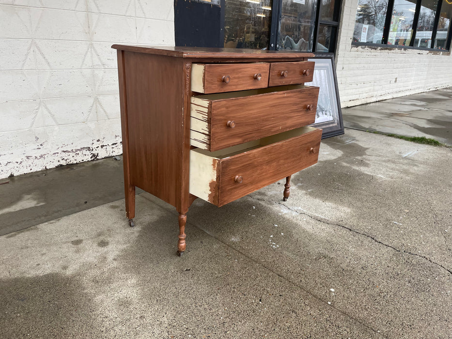 Wood 4 drawer dresser chest of drawers 33365