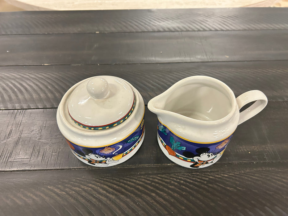 Disney Mickey Mouse coffee creamer and sugar bowl set 34114