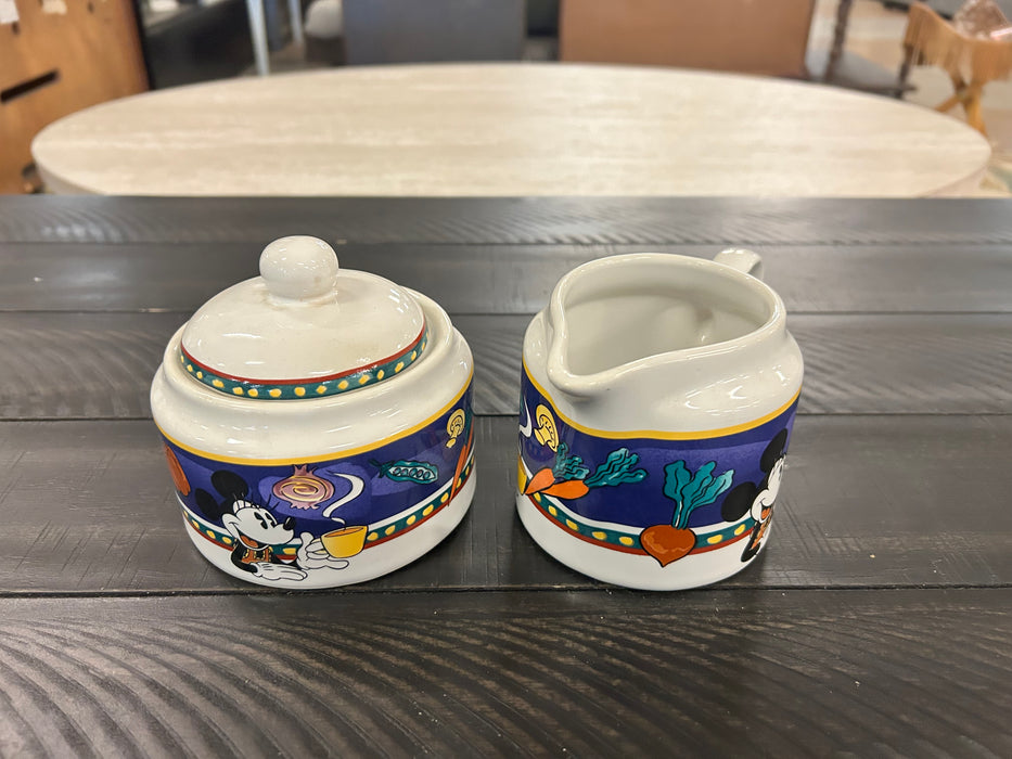 Disney Mickey Mouse coffee creamer and sugar bowl set 34114