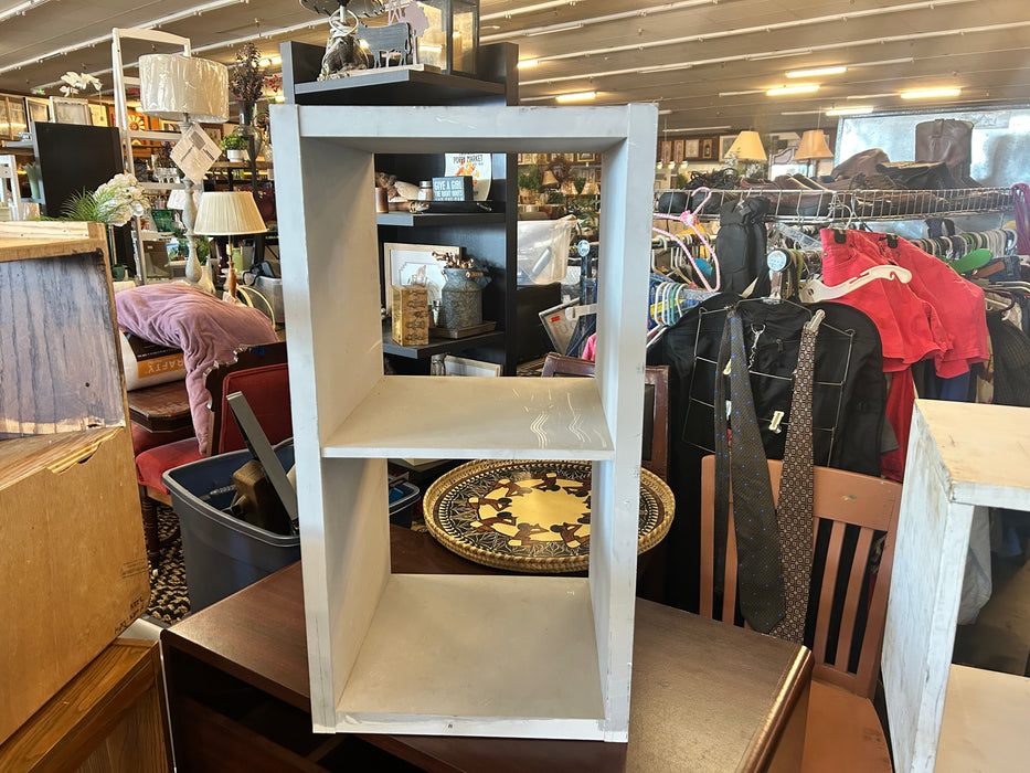 White 2 tier bookcase shelf 34126