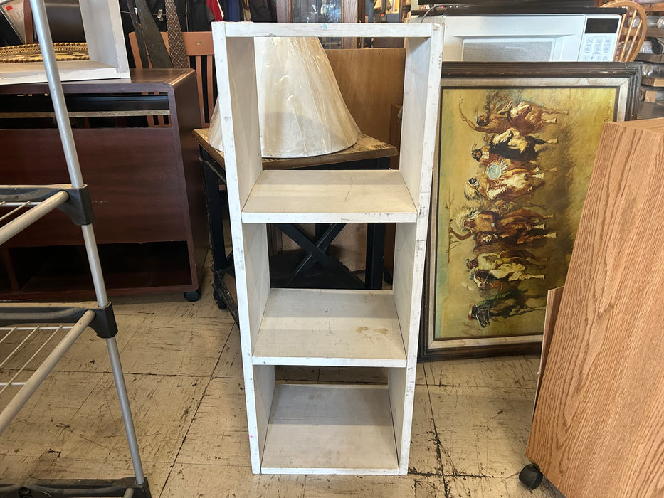 3 Tier white bookcase shelf 34127