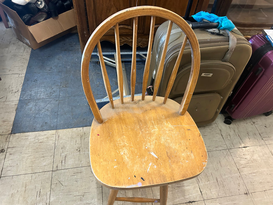 Wood swivel barstool 34129