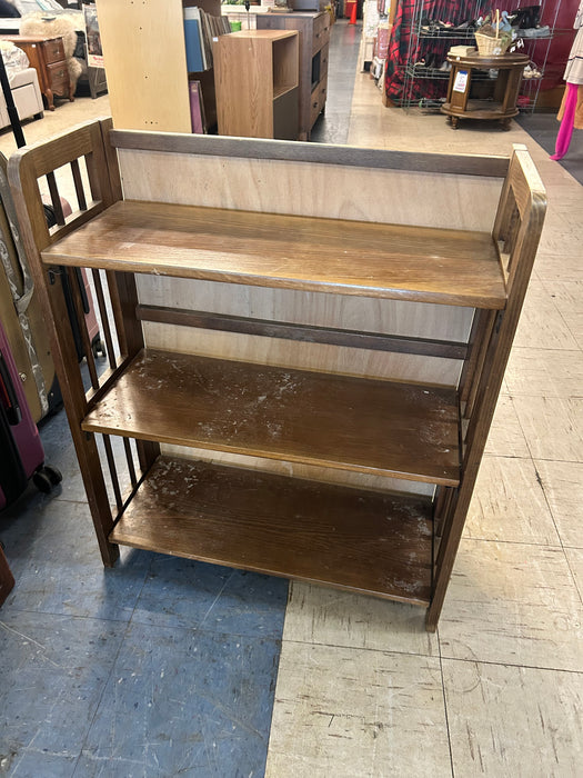 3 tier wood folding bookcase shelf 34149