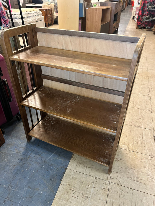 3 tier wood folding bookcase shelf 34149