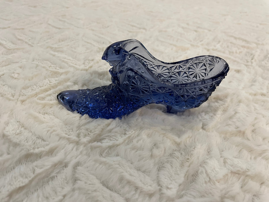 Fenton glass slipper cobalt blue 30383